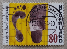 Бенілюкс Бенилюкс ^/--/^ Нидерланды 1994 г - 50 лет освобождения Голландской Ост-Индии, гаш ^_^^^ Нідерланди 1994 р - 50 років звільнення Голландської Ост-Індії, гаш - фото фото фото