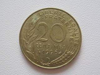 Франція Франция ^/--/^ Франция 20 сантимов 1996 года #9794 ^_^^^ Франція 20 сантимів 1996 року #9794 - фото фото фото