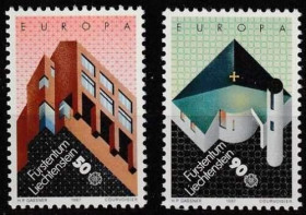 Інше Другое ^/--/^ Лихтенштейн Архитектура  Европа СЕПТ 1987 ^_^^^ Ліхтенштейн Архітектура Європа СЕПТ 1987 - фото фото фото