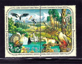 Фауна Фауна ^/--/^ Фауна . ООН  MNH  сцепка кварт ^_^^^ ООН MNH зчіпка кварт - фото фото фото