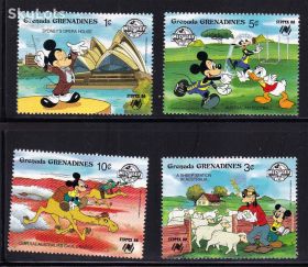 Фауна Фауна ^/--/^ NM Фауна Гренада  MNH  - мультфильм ^_^^^ NM Фауна Гренада MNH - мультфільм - фото фото фото