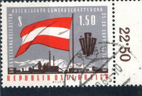 Австрія Австрия ^/--/^ Австрия. Флаг   (серия) 1963 г. ^_^^^ Австрія. Прапор (серія) 1963 - фото фото фото