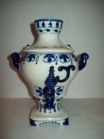 Самовари Самовары ^/--/^ Самовар фарфор Гжель сувенирный про-во СССР ^_^^^ Самовар фарфор Гжель сувенірний простір СРСР - фото фото фото