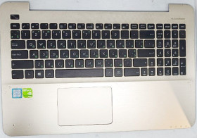Корпуса Корпуса ^/--/^ Топкейс палмрест золото з тачпадом Asus x /--/ 555   (клавіатура не робоча) ^_^^^ Топкейс палмрест золото с тачпадом Asus x /--/ 555 (клавиатура не рабочая) - фото фото фото