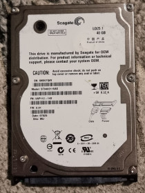 Жорсткі диски Жесткие диски ^/--/^ Нерабочий hdd 2.5 40 гб seagate 5400 жесткий диск st /--/ 9402115 /--/ as сигейт  (другой) ^_^^^ Неробочий hdd 2.5 40 гб seagate 5400 жорсткий диск st /--/ 9402115 /--/ as сигейт (інший) - фото фото фото