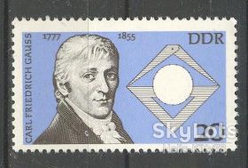 НДР, ФРН ГДР, ФРГ ^/--/^ ГДР 1977 наука математика Гаусс Mi 2215 MNH ^_^^^ 1977 — Наука математика Гаусс Mi 2215 MNH - фото фото фото