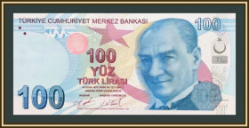 Туреччина Турция ^/--/^ Турция 100 лир 2009  (2020) P-226  (226 /--/ d) UNC ^_^^^ Туреччина 100 лір 2009 (2020) P-226 (226 /--/ d) UNC - фото фото фото
