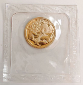 Китай Китай ^/--/^ Золотая монета 50 Yuan China 1/10 oz 999 Gold Panda 2005  Оригинальная запайка. ^_^^^ Золота монета 50 Yuan China 1/10 oz 999 Gold Panda 2005 Оригінальна запайка. - фото фото фото