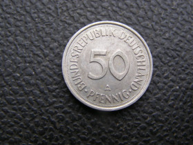 НДР, ФРН ГДР, ФРГ ^/--/^ 50 пфенингов ФРГ 1990 А ^_^^^ 50 пфенінгів ФРН 1990 А - фото фото фото