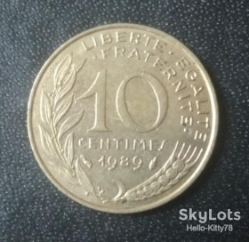 Франція Франция ^/--/^ Франция 1989 10 сантимов КМ-929 ^_^^^ Франція 1989 10 сантимів КМ-929 - фото фото фото