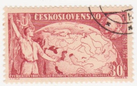 Чехословаччина Чехословакия ^/--/^ Чехословакия 1957 г №  1043 гашеная ^_^^^ Чехословаччина 1957 р. No 1043 гашена - фото фото фото