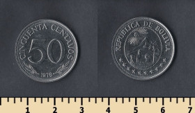 Болівія Боливия ^/--/^ Боливия 50 сентаво 1978 ^_^^^ Болівія 50 сентаво 1978 - фото фото фото