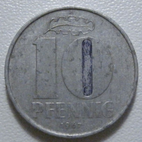 НДР, ФРН ГДР, ФРГ ^/--/^ Німеччина - НДР 10 пфенігів 1967 року 43373 ^_^^^ Германия - ГДР 10 пфеннигов 1967 года 43373 - фото фото фото