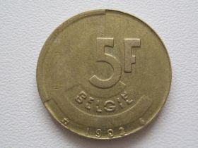 Бельгія Бельгия ^/--/^ Бельгия 5 франков 1993 года BELGIE 21869 ^_^^^ Бельгія 5 франків 1993 BELGIE 21869 - фото фото фото