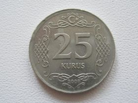 Туреччина Турция ^/--/^ Турция 25 куруш 2009 года #14960 ^_^^^ Туреччина 25 куруш 2009 року #14960 - фото фото фото