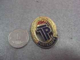 Пам'ятні і ювілейні Памятные и юбилейные ^/--/^ знак гдр пионерия пятиборье №6245 ^_^^^ знак гдр піонерія п'ятиборство No /--/ 6245 - фото фото фото