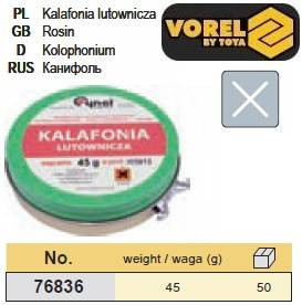 Степлери Степлеры ^/--/^ Канифоль для паяния 45 грамм VOREL-76836 ^_^^^ Польща для паяння 45 грам VOREL-76836 - фото фото фото