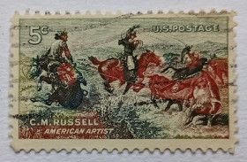 Північна Америка Северная Америка ^/--/^ США 1964 Чарльз Расселл, гашеная ^_^^^ 1964 — Чарльз Расселл, гашена - фото фото фото