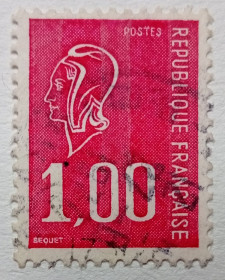 Франція Франция ^/--/^ Франция 1976 Стандарт, 1,00 /--/ Fr, гашеная ^_^^^ Франція 1976 Стандарт, 1,00 /--/ Fr, гашена - фото фото фото