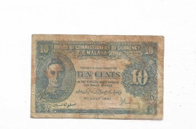Інші Другие ^/--/^ Малайя и Стрейтс-Сетлментс 10 центов 1941 ^_^^^ Малайя і Стрейтс-Сетлментс 10 центів 1941 - фото фото фото