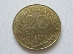 Франція Франция ^/--/^ Франция 20 сантимов 1997 года 26633 ^_^^^ Франція 20 сантимів 1997 року 26633 - фото фото фото