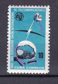 Освоєння космосу Освоение космоса ^/--/^ Космос .  Куба 1965 г MNH - ^_^^^ Космос . Куба 1965 MNH - фото фото фото
