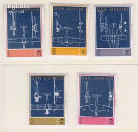 Транспорт Транспорт ^/--/^ Авиация . Сан Марино 1973 г ** / MNH  - ^_^^^ Авіація . Сан Марино 1973 р ** / MNH - фото фото фото