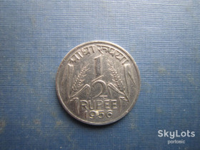 Індія Индия ^/--/^ Монета 1/2 половина рупії Індія 1956 ^_^^^ Монета 1/2 половина рупии Индия 1956 - фото фото фото