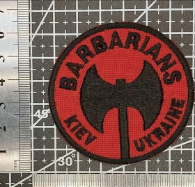 Інше Другое ^/--/^ Шеврон Украина. Киев. BARBARIANS № 1472 ^_^^^ Шеврон Україна. Київ. BARBARIANS No 1472 - фото фото фото