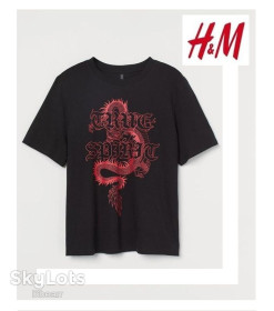 Футболки Футболки ^/--/^ Крутая чёрная  женская футболка H&amp;M Divided, р.XL наш 52-54 ^_^^^ Крута чорна футболка H&amp;M Divided, р.XL наш 52-54 - фото фото фото