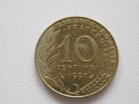 Франція Франция ^/--/^ Франция 10 сантимов 1997 года #15992 ^_^^^ Франція 10 сантимів 1997 року #15992 - фото фото фото