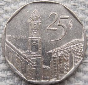 Куба Куба ^/--/^ Куба 25 сентаво 2002 года #13421 ^_^^^ Куба 25 сентаво 2002 року #13421 - фото фото фото