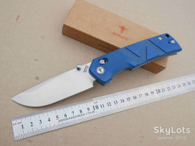 Ножі, мультітули Ножи, мультитулы ^/--/^ SHOOZIZ HAN /--/ 310, 14 /--/ C /--/ 28 /--/ N Stonewashed, Micarta Blue, Ceramic ball bearing system, Outdoor, Tactical, EDC, Axis Lock - фото фото фото