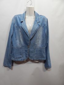 Куртки Куртки ^/--/^ Куртка-пиджак джинсовая женская UKR р.50-52 EUR 42 041 /--/ DG (только в указанном размере, только 1 шт) ^_^^^ Куртка-піджак джинсова жіноча UKR р.50-52 EUR 42 041 /--/ DG (тільки в зазначеному розмірі, тільки 1 шт) - фото фото фото