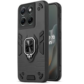 Чохли, бампера Чехлы, бампера ^/--/^ Чохол Fiji Defence для Motorola Edge 70 Fusion протиударний бампер з кільцем підставкою Black - фото фото фото