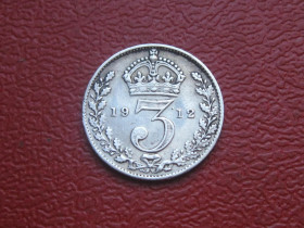 Георг VI (-) Георг VI (-) ^/--/^ Великобритания. 3 пенса 1912 г. Георг V. .Оригинал. Сохран! 0.9250 Silver (5) - фото фото фото