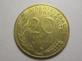 Франція Франция ^/--/^ Франция 20 сантимов 1977 года 3 /--/ П /--/ 1040 ^_^^^ Франція 20 сантимів 1977 3 /--/ П /--/ 1040 - фото фото фото