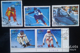Спорт Спорт ^/--/^ Парагвай 1987 спорт Олимпиада Калгари Канада Mi 4111-4115 ^_^^^ Парагвай 1987 спорт Олімпіада Калгарі Канада Mi 4111-4115 - фото фото фото