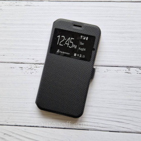 Зарядні пристрої Зарядные устройства ^/--/^ Чохол-книжка для Doogee X /--/ 9 Mini шкіряний, з віконцем, чорний ^_^^^ Чехол-книжка Doogee X /--/ 9 Mini для телефона - фото фото фото