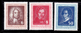 НДР, ФРН ГДР, ФРГ ^/--/^ Германия  ГДР / DDR 1952 г MNH -  личности -  фестиваль Генделя ^_^^^ Німеччина НДР / DDR 1952 MNH - особистості - фестиваль Генделя - фото фото фото