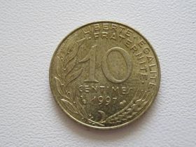 Франція Франция ^/--/^ Франция 10 сантимов 1997 года #9478 ^_^^^ Франція 10 сантимів 1997 року #9478 - фото фото фото