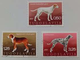 Балканський півострів Балканский полуостров ^/--/^ Югославия 1970 Собаки, 3 марки, гашеные ^_^^^ Югославія 1970 Собаки, 3 марки, гашені - фото фото фото