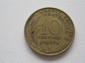 Франція Франция ^/--/^ Франция 10 сантимов 1968 года #15898 ^_^^^ Франція 10 сантимів 1968 року #15898 - фото фото фото