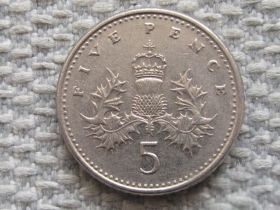 Єлизавета II (після ) Елизавета II (после ) ^/--/^ Великобритания 5 пенсов 1990 года #4983 ^_^^^ Велика Британія 5 пенсів 1990 року #4983 - фото фото фото