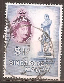 Сінгапур Сингапур ^/--/^ Бр.Сингапур 1955  Sc.40 used ^_^^^ Бр.Сінгапур 1955 Sc.40 used - фото фото фото