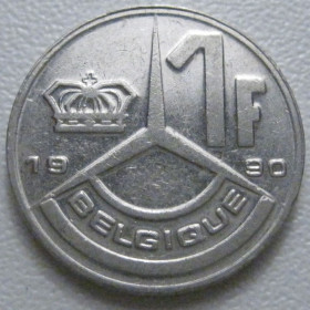 Бельгія Бельгия ^/--/^ Бельгія 1 франк 1990 року Belgique 42765 ^_^^^ Бельгия 1 франк 1990 года Belgique 42765 - фото фото фото