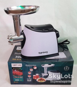 М'ясорубки Мясорубки ^/--/^ Электромясорубка с соковыжималкой Rainberg RB-674 3000 /--/ W ^_^^^ Електром'ясорубка з соковижималкою Rainberg RB-674 3000 /--/ W - фото фото фото