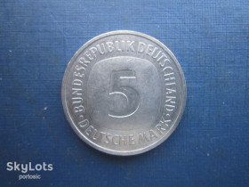 НДР, ФРН ГДР, ФРГ ^/--/^ Монета 5 марок Німеччина ФРН 1990 D ^_^^^ Монета 5 марок Германия ФРГ 1990 D - фото фото фото