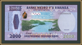 Руанда Руанда ^/--/^ Руанда 2000 франков 2024 P-44 UNC ^_^^^ Руанда 2000 франків 2024 P-44 UNC - фото фото фото