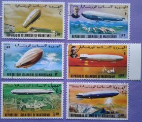 Транспорт Транспорт ^/--/^ Мавритания 1976 авиация дирижабли Германия Mi 539-544 ^_^^^ Мавританія 1976 авіація дирижаблі Німеччина Mi 539-544 - фото фото фото